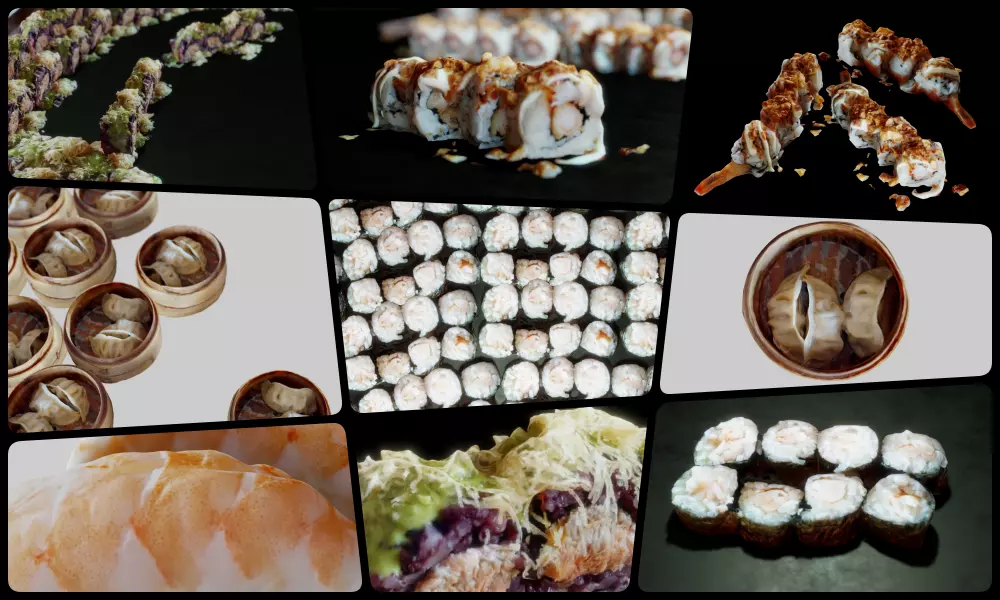 Sushi Restaurant Kit 3D Model Collection_0