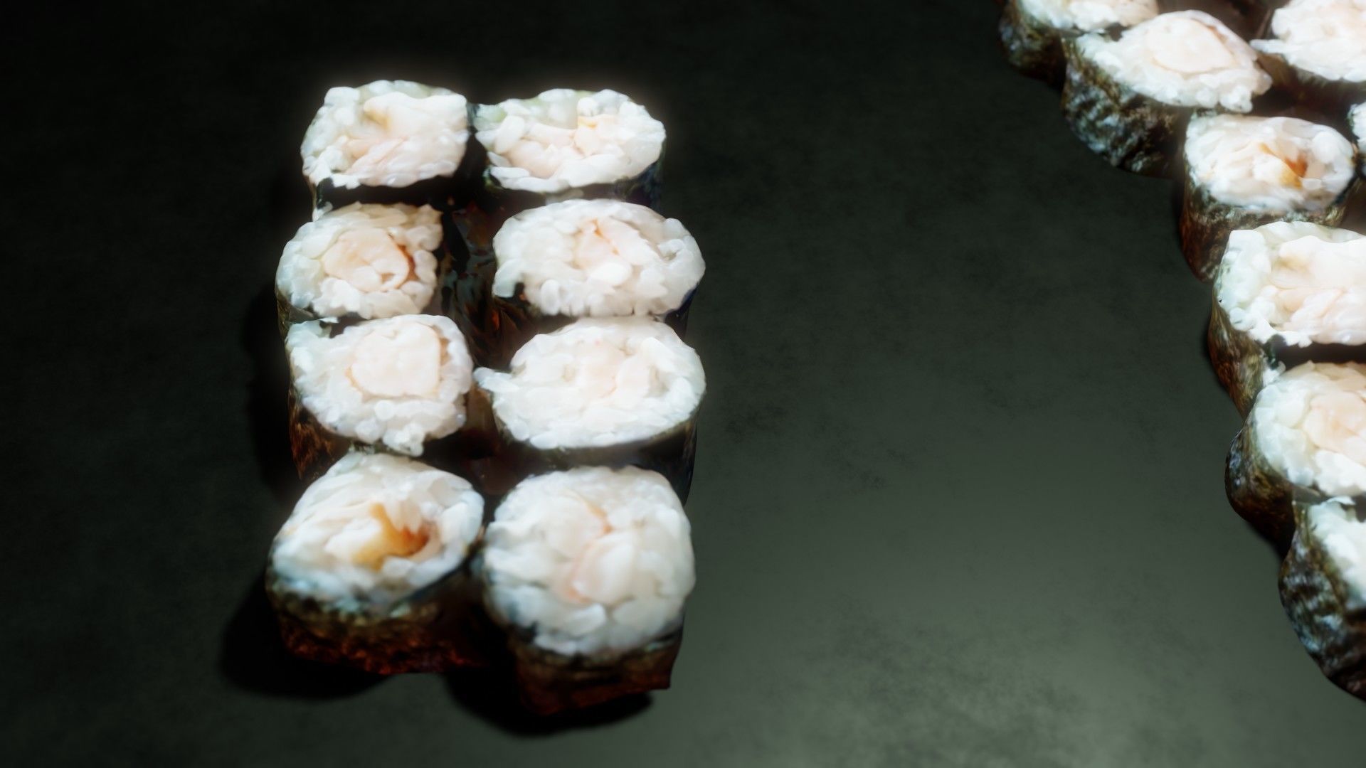 Real 3D scanned Ebi Hosomaki Sushi Roll 3D model_15