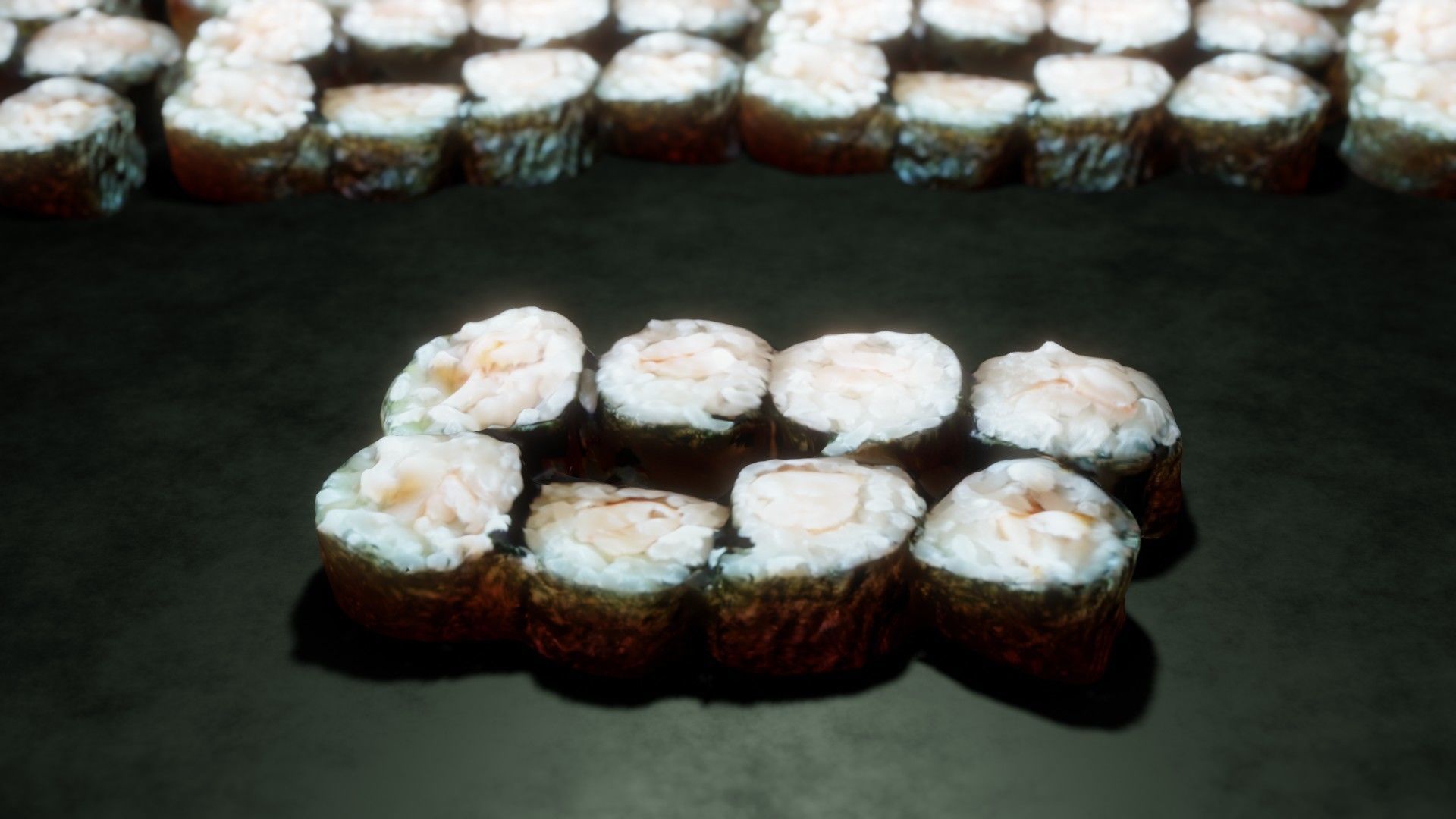 Real 3D scanned Ebi Hosomaki Sushi Roll 3D model_5