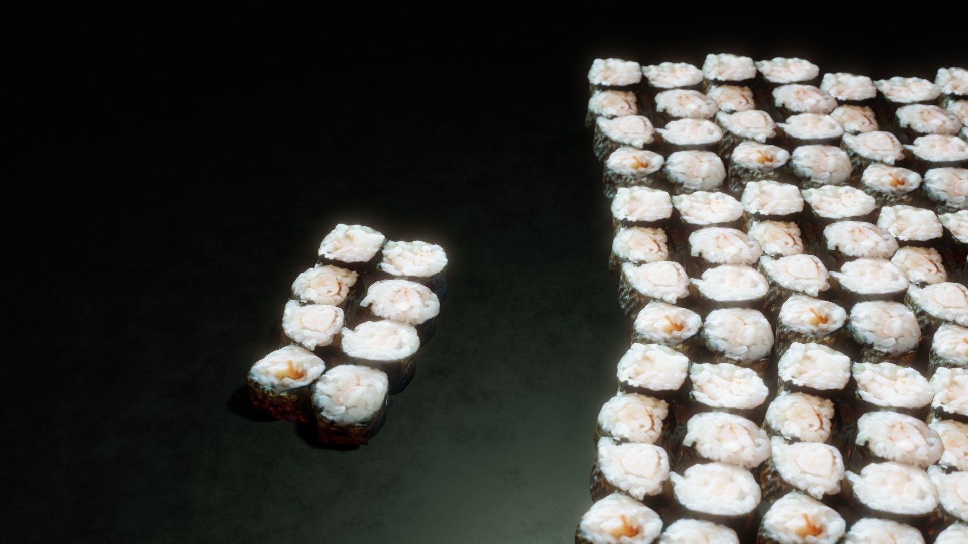 Real 3D scanned Ebi Hosomaki Sushi Roll 3D model_16