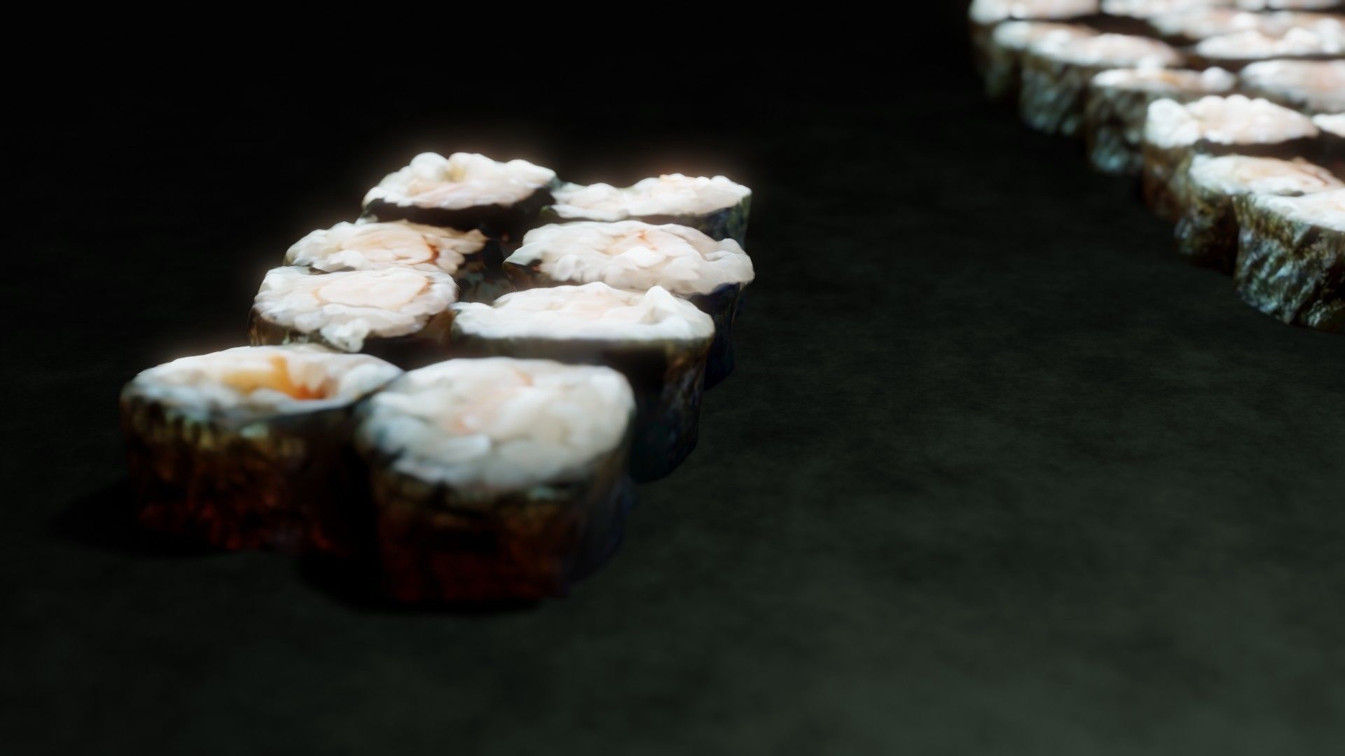 Real 3D scanned Ebi Hosomaki Sushi Roll 3D model_8