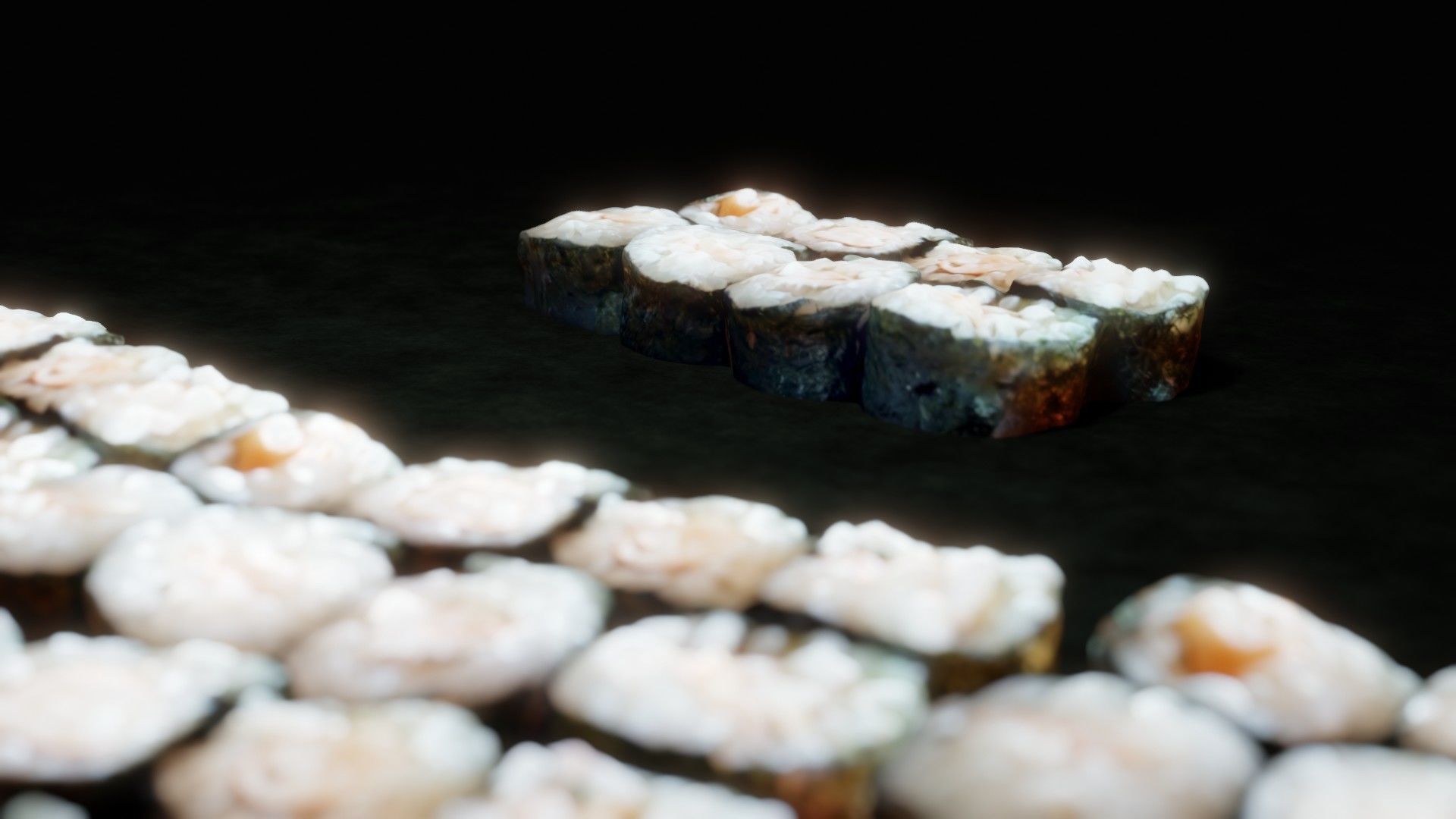 Real 3D scanned Ebi Hosomaki Sushi Roll 3D model_10