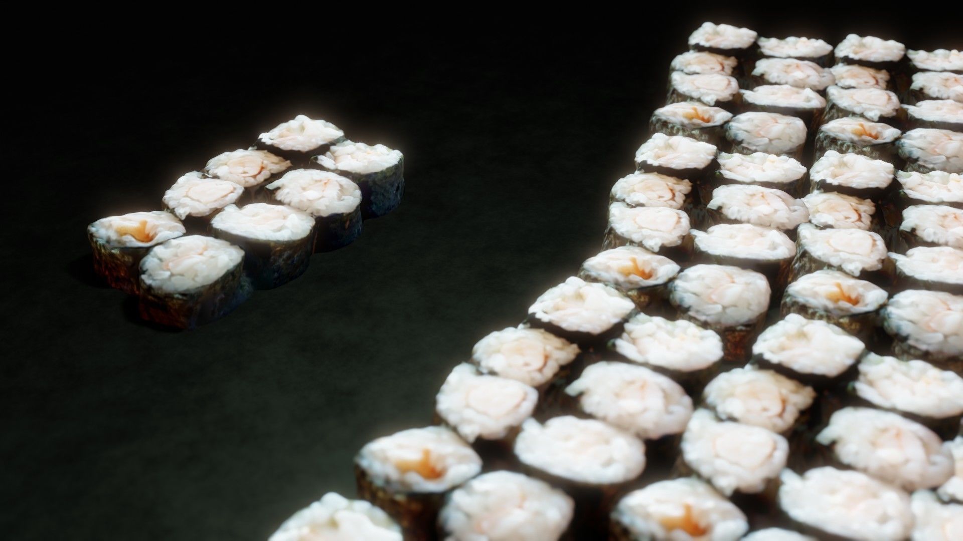 Real 3D scanned Ebi Hosomaki Sushi Roll 3D model_17