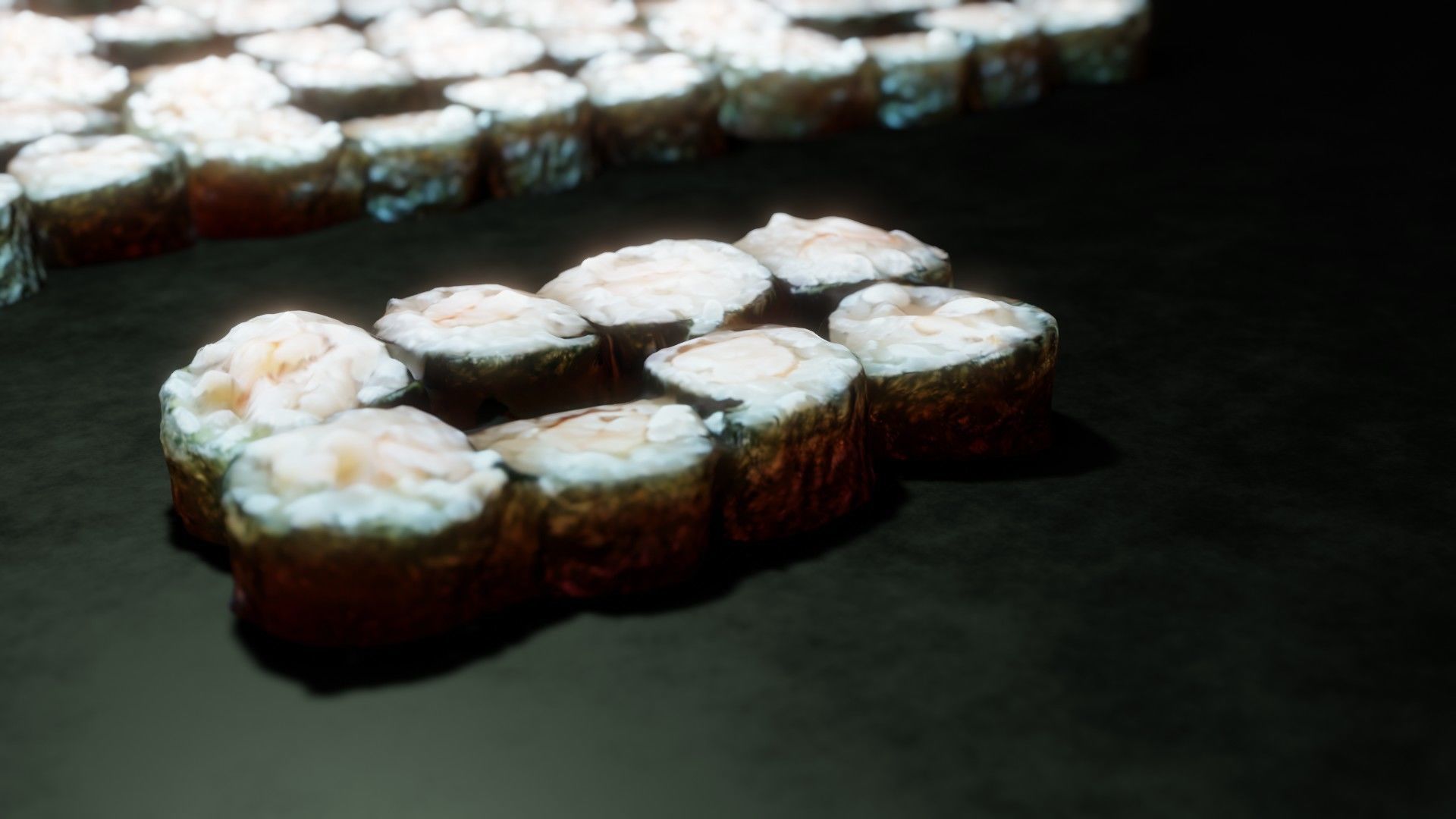 Real 3D scanned Ebi Hosomaki Sushi Roll 3D model_7