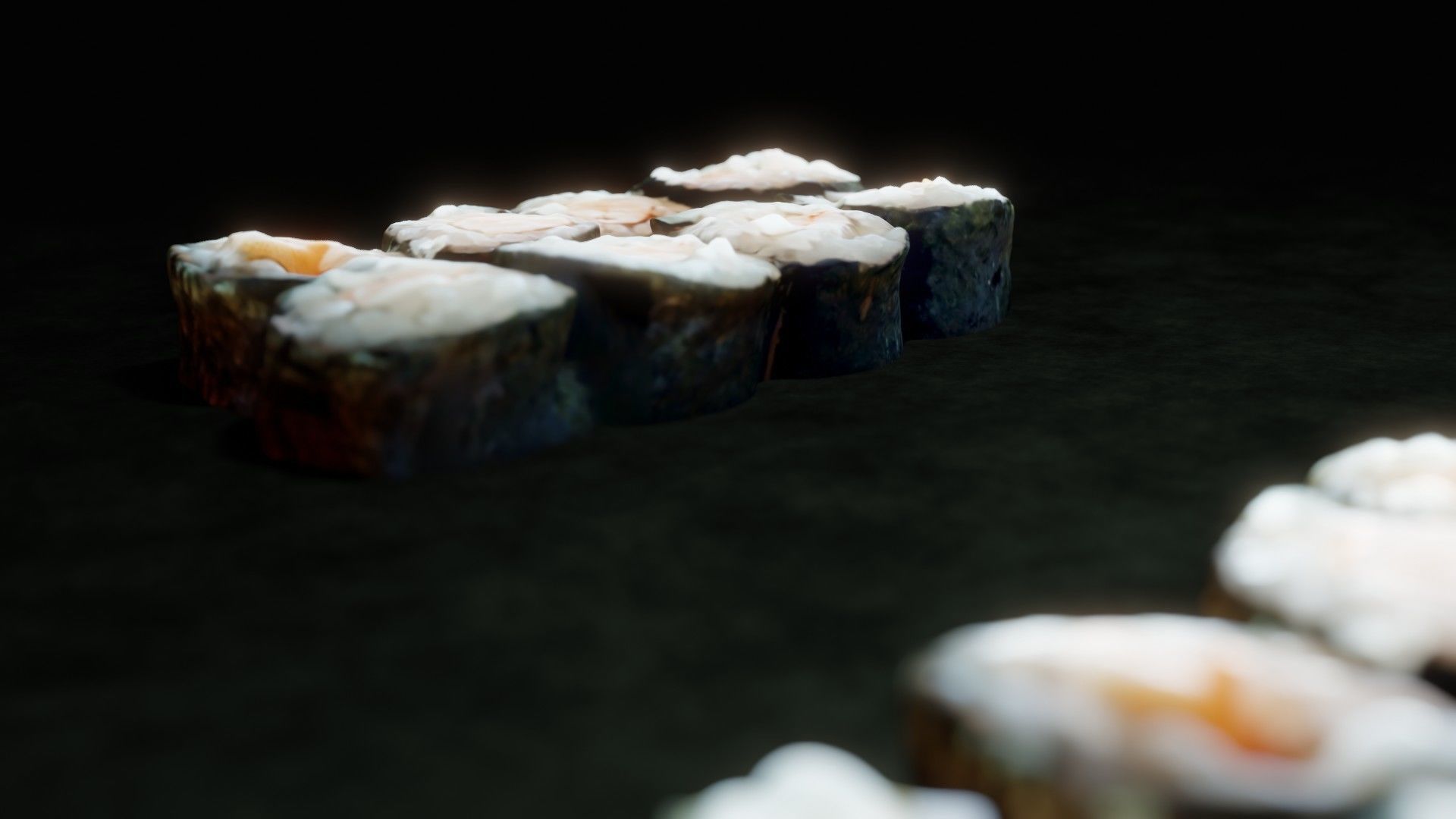 Real 3D scanned Ebi Hosomaki Sushi Roll 3D model_14