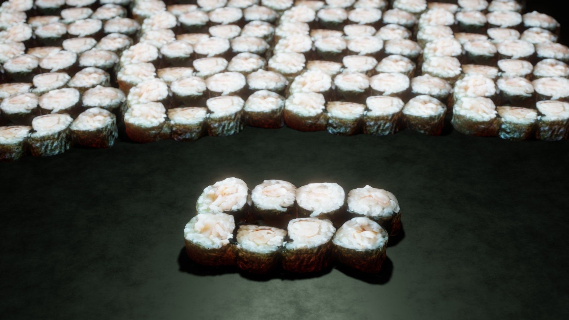 Real 3D scanned Ebi Hosomaki Sushi Roll 3D model_4