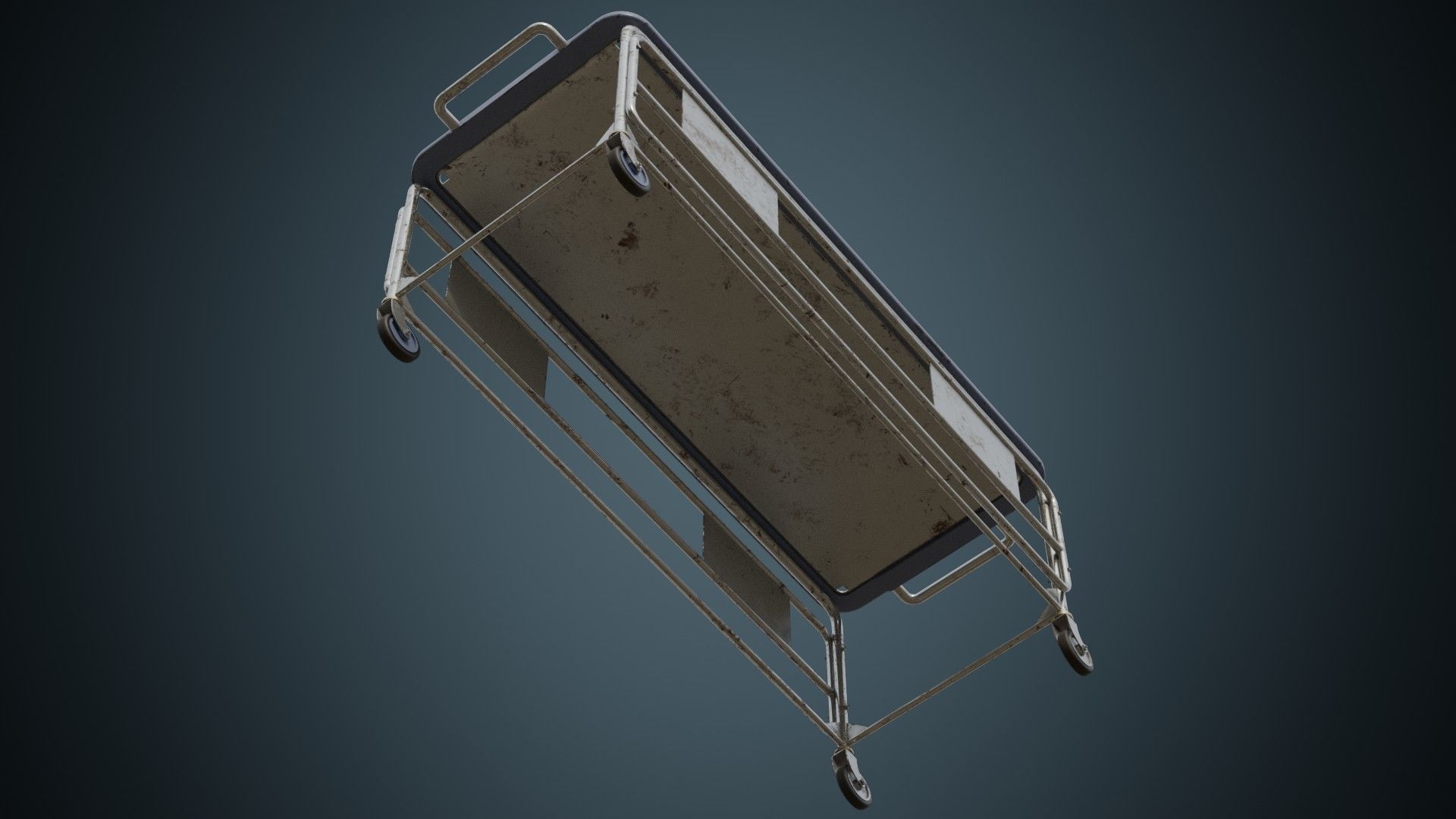 Rolling Stretcher 2B Low-poly 3D model_4