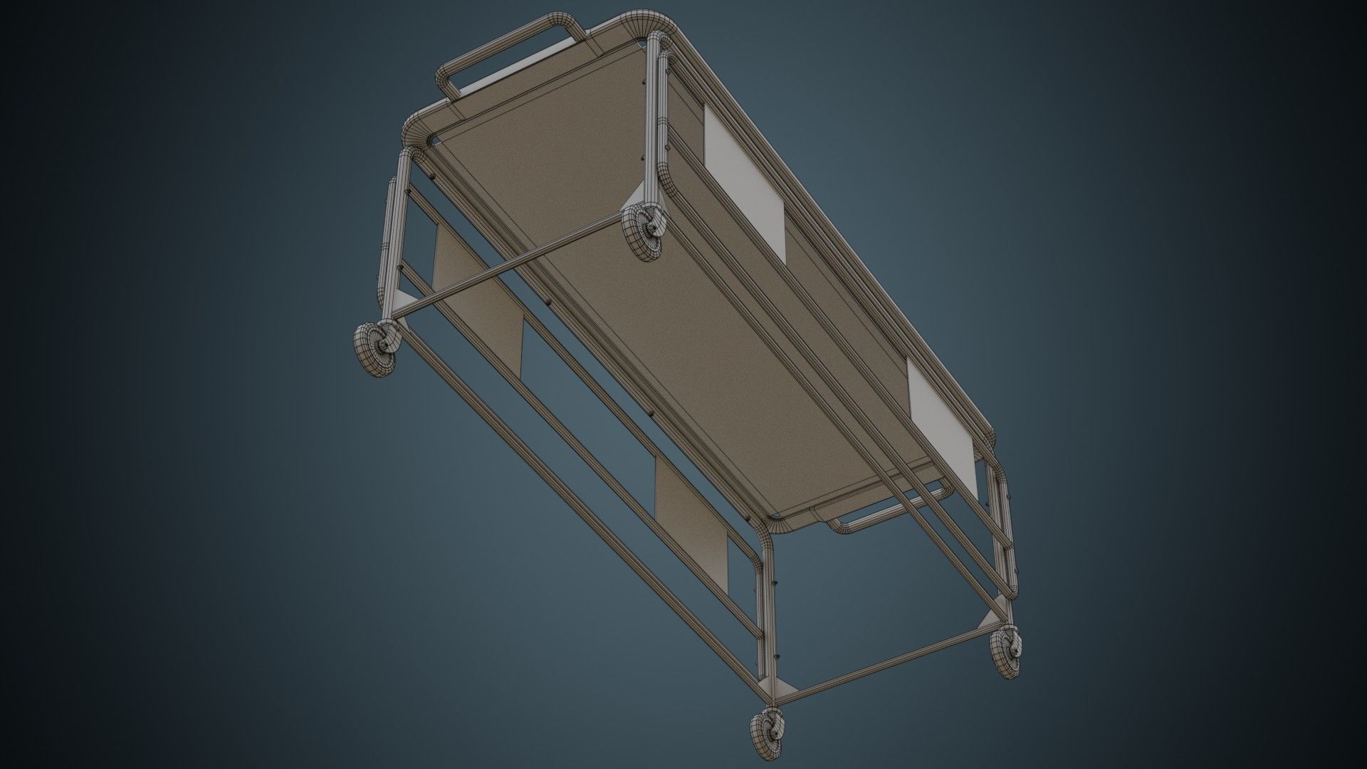 Rolling Stretcher 2B Low-poly 3D model_6