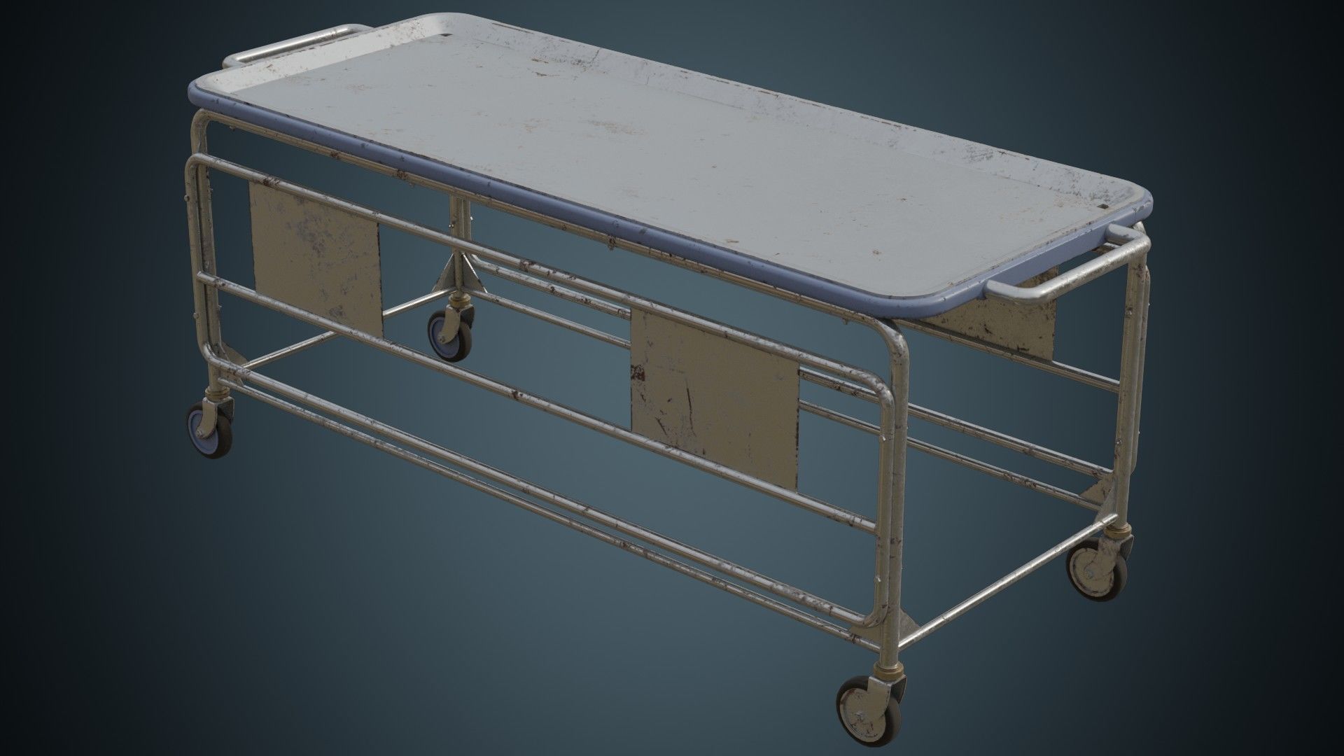 Rolling Stretcher 2B Low-poly 3D model_1