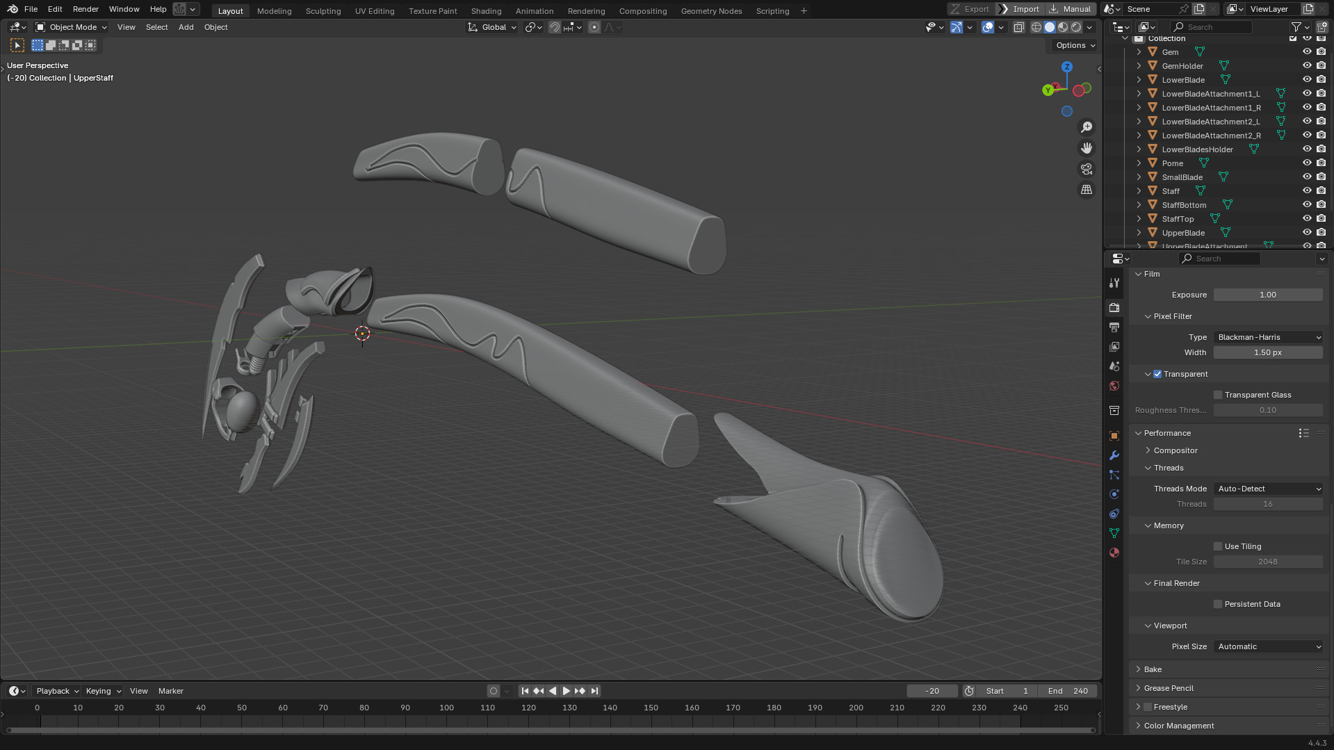 Loki Chitauri Scepter for Cosplay 3D print model_14