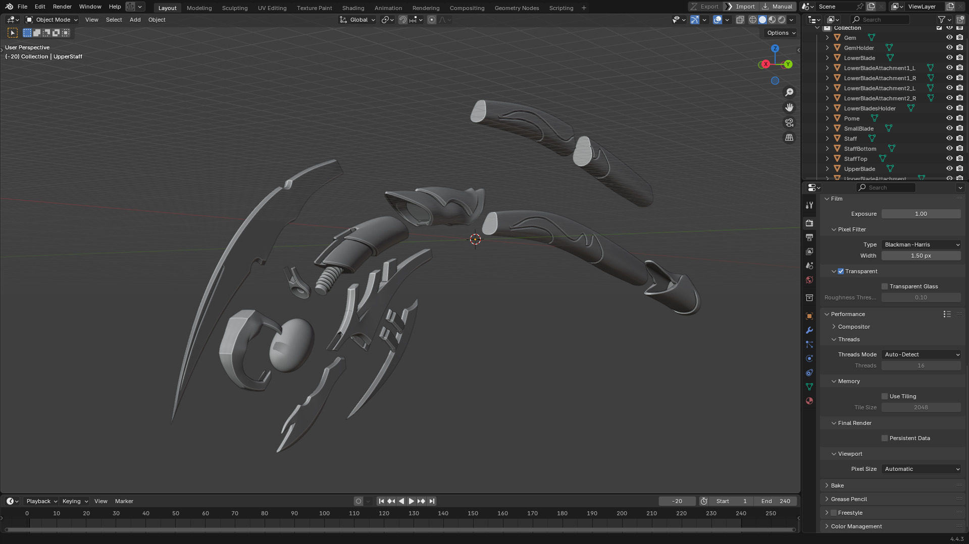 Loki Chitauri Scepter for Cosplay 3D print model_13