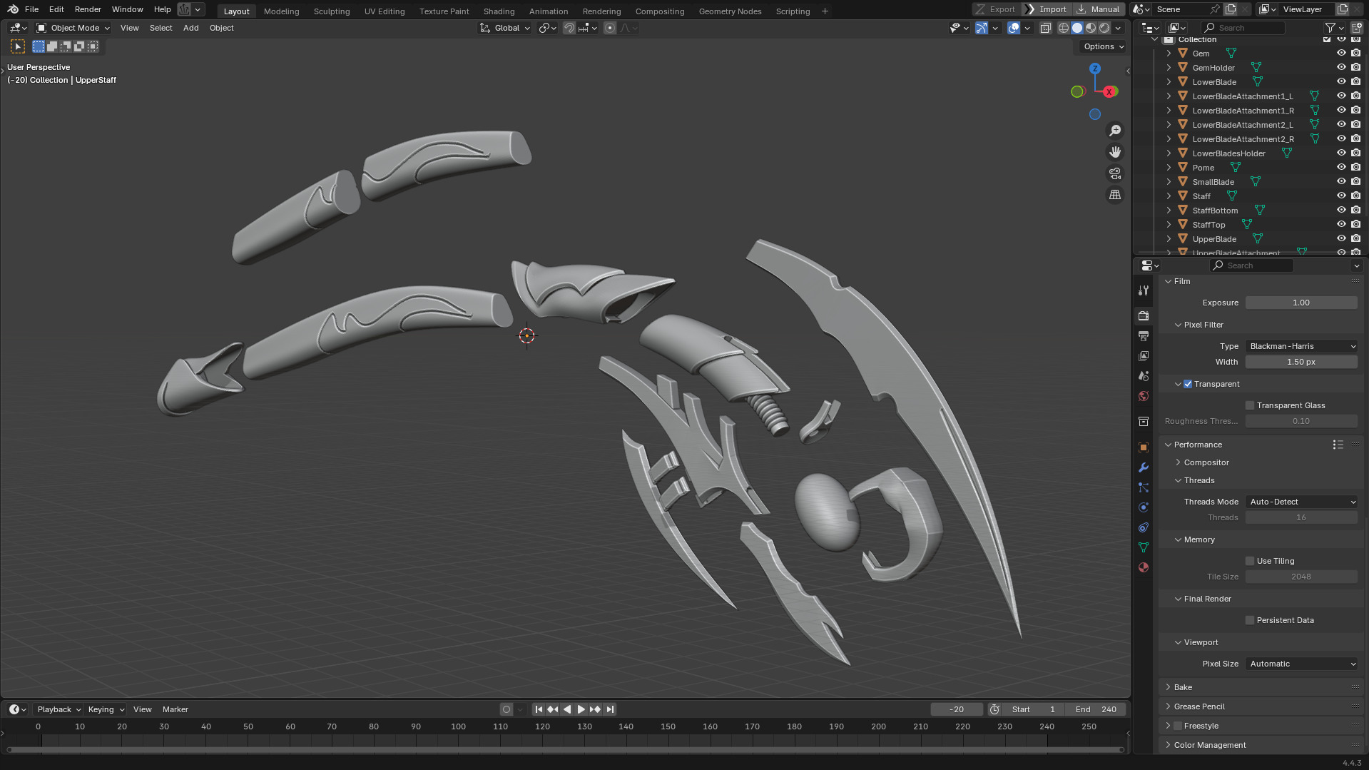 Loki Chitauri Scepter for Cosplay 3D print model_12