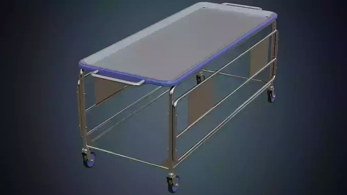 Rolling Stretcher 2 Basic Low-poly 3D model