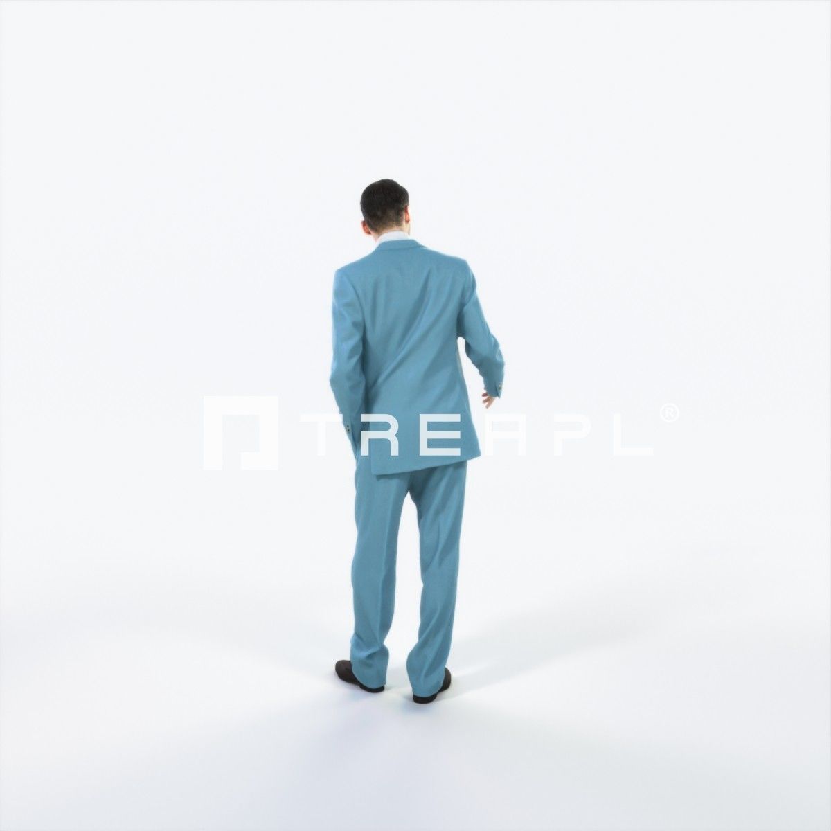 Posture 05J Explaining Couple Elegant Business Man Low-poly 3D model_4