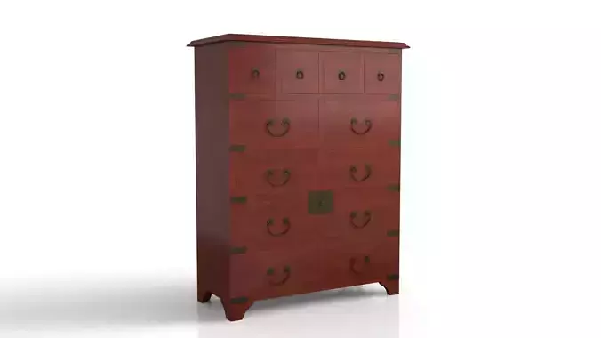 Korean Vintage Tansu-Style Dresser
