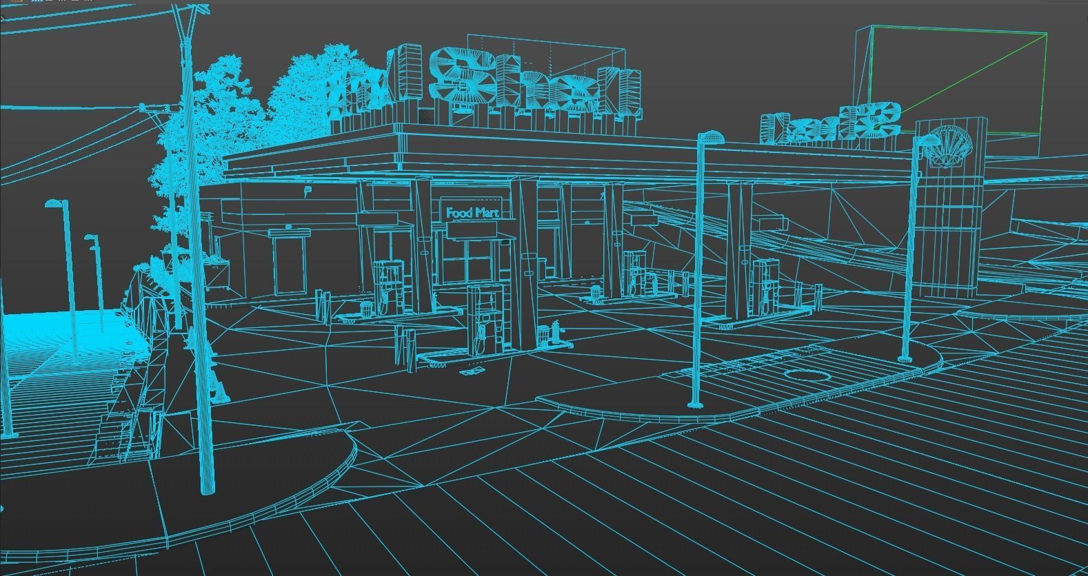 Gas Station Envronment 3D model_18