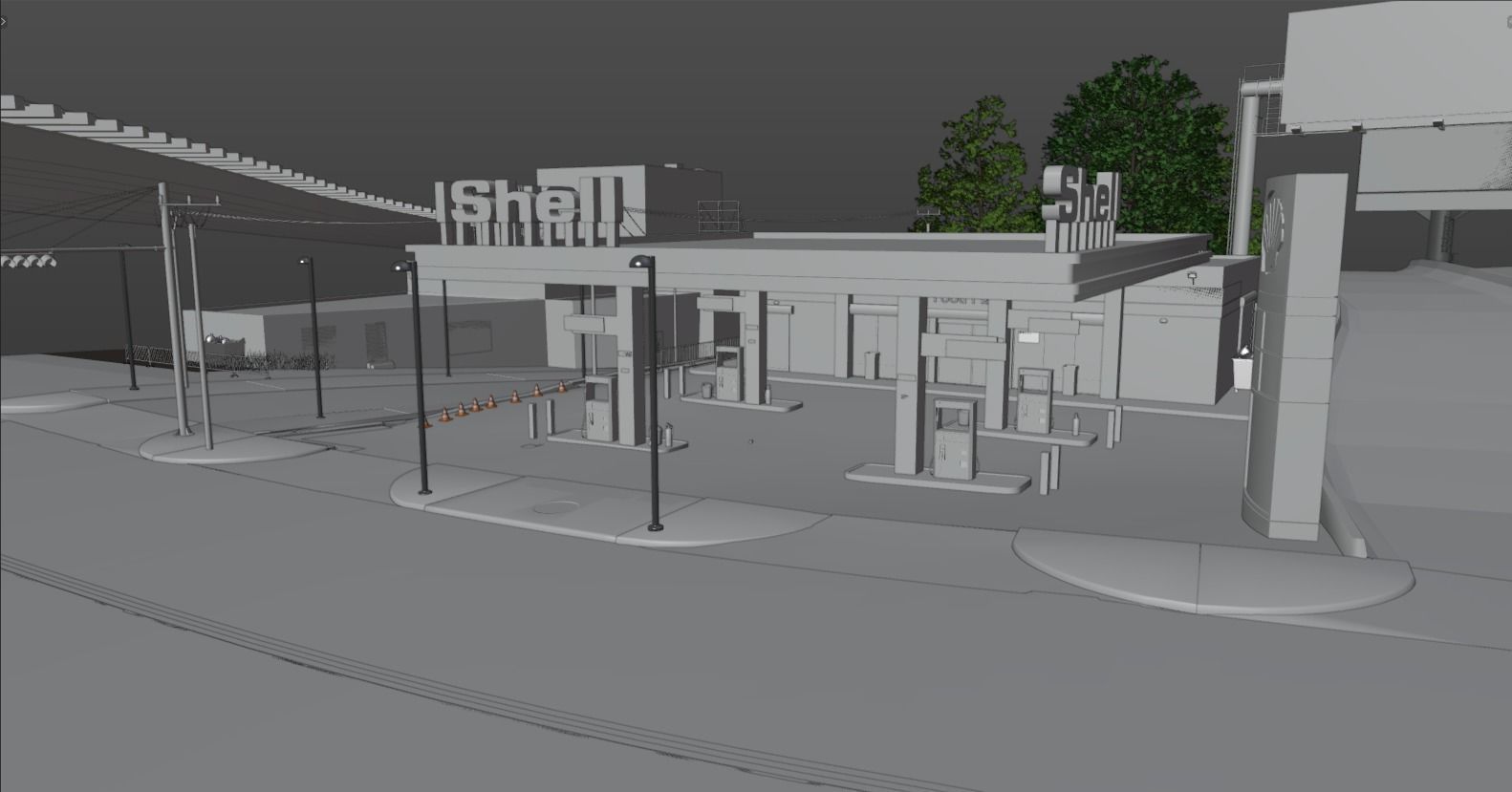 Gas Station Envronment 3D model_15