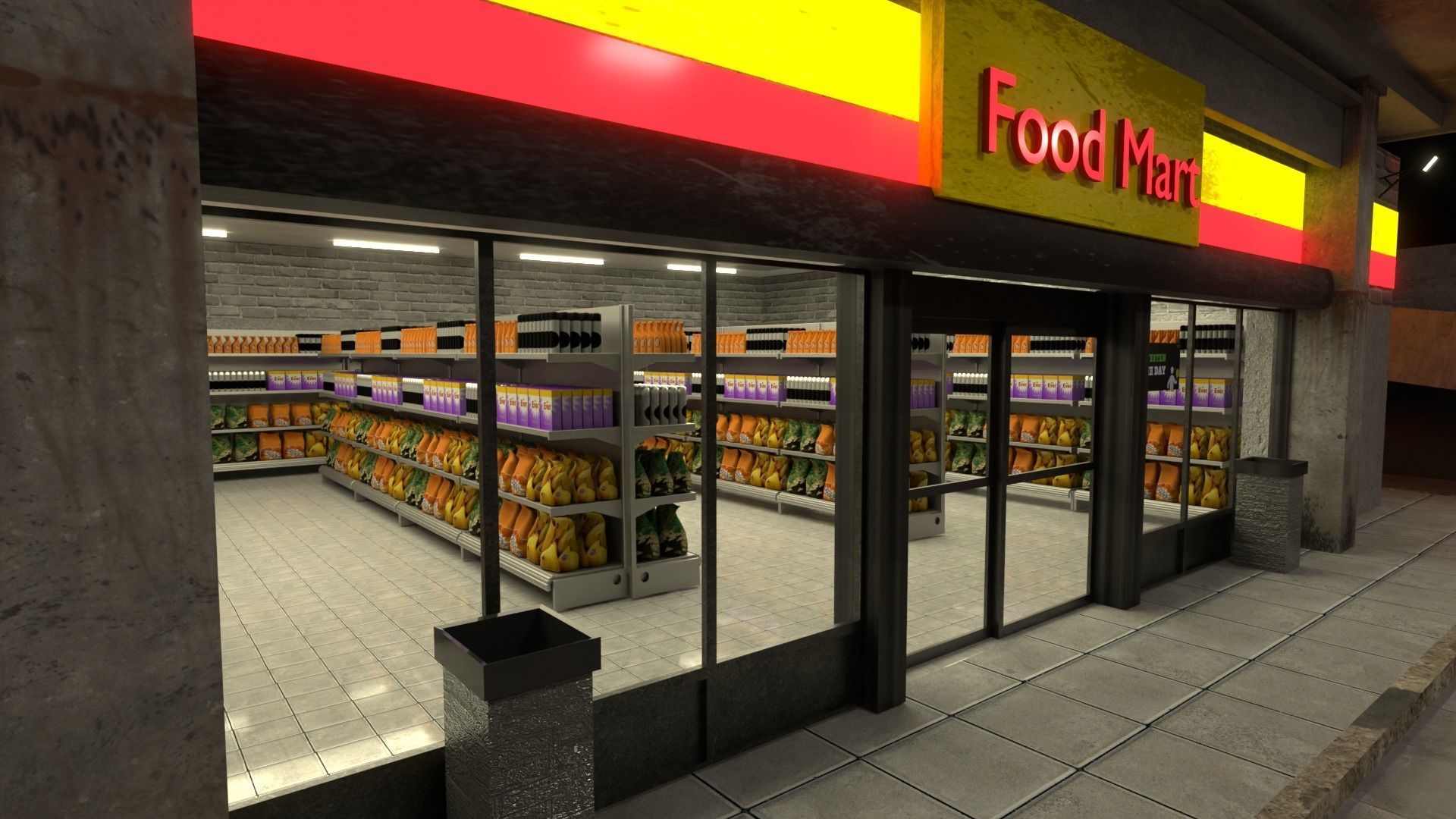 Gas Station Envronment 3D model_9