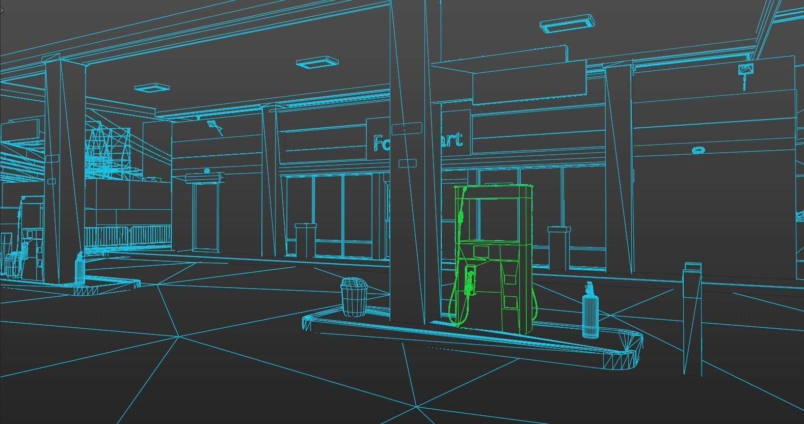 Gas Station Envronment 3D model_17