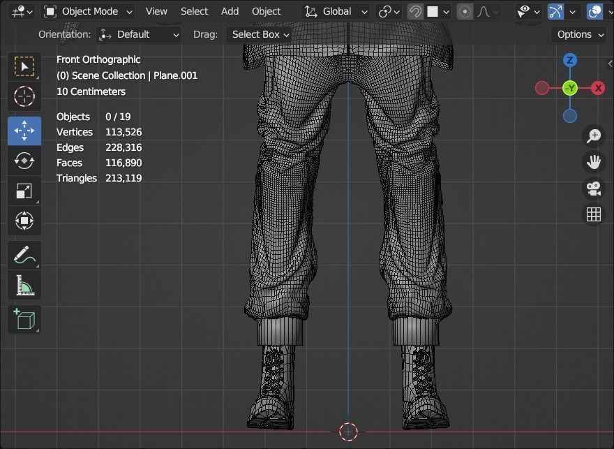 Cyberpunk Character - Scifi streetwear Low-poly 3D model_9