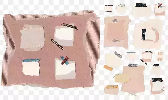 PBR Charming Sticky Notes Set Texture