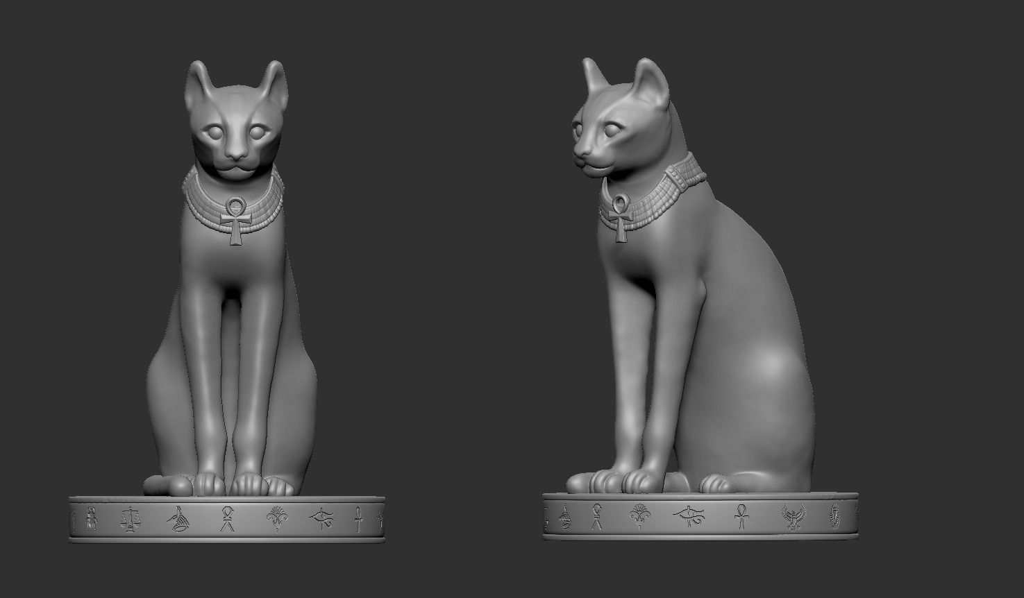 Egyptian Cat 3D print model_5