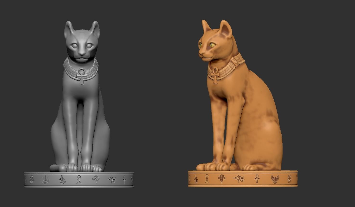 Egyptian Cat 3D print model_6