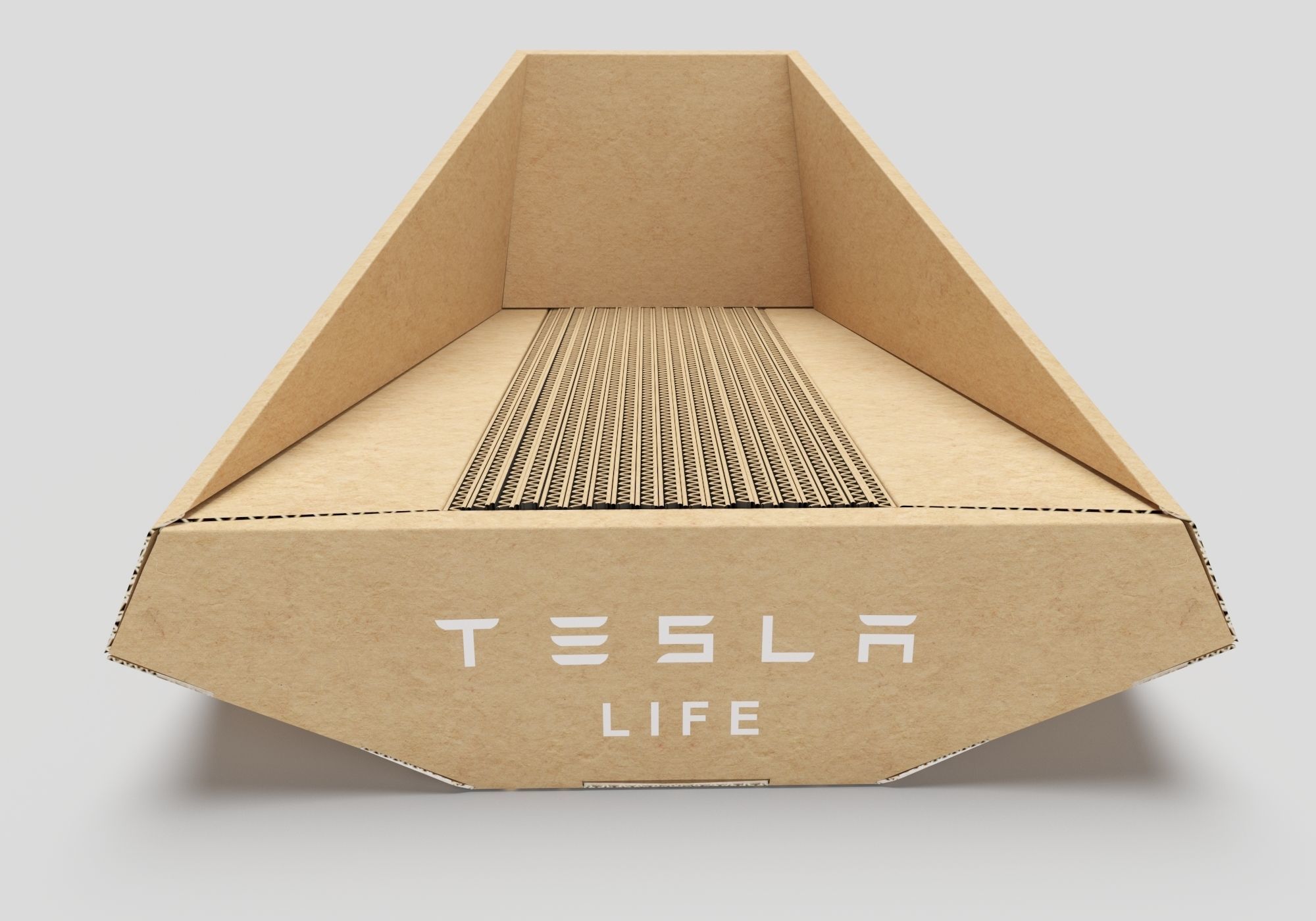 tesla cat bed 3D model_4