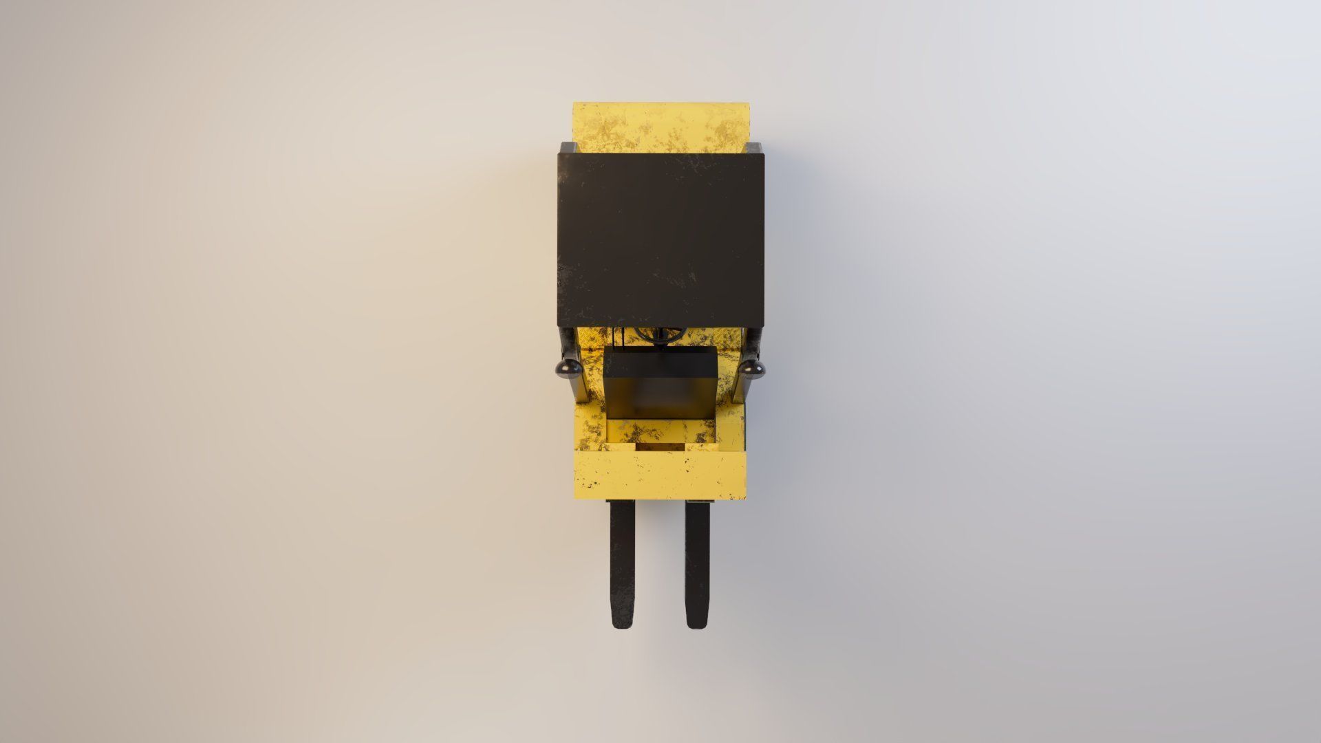 Industrial Counterbalance Forklift Low-poly 3D model_23