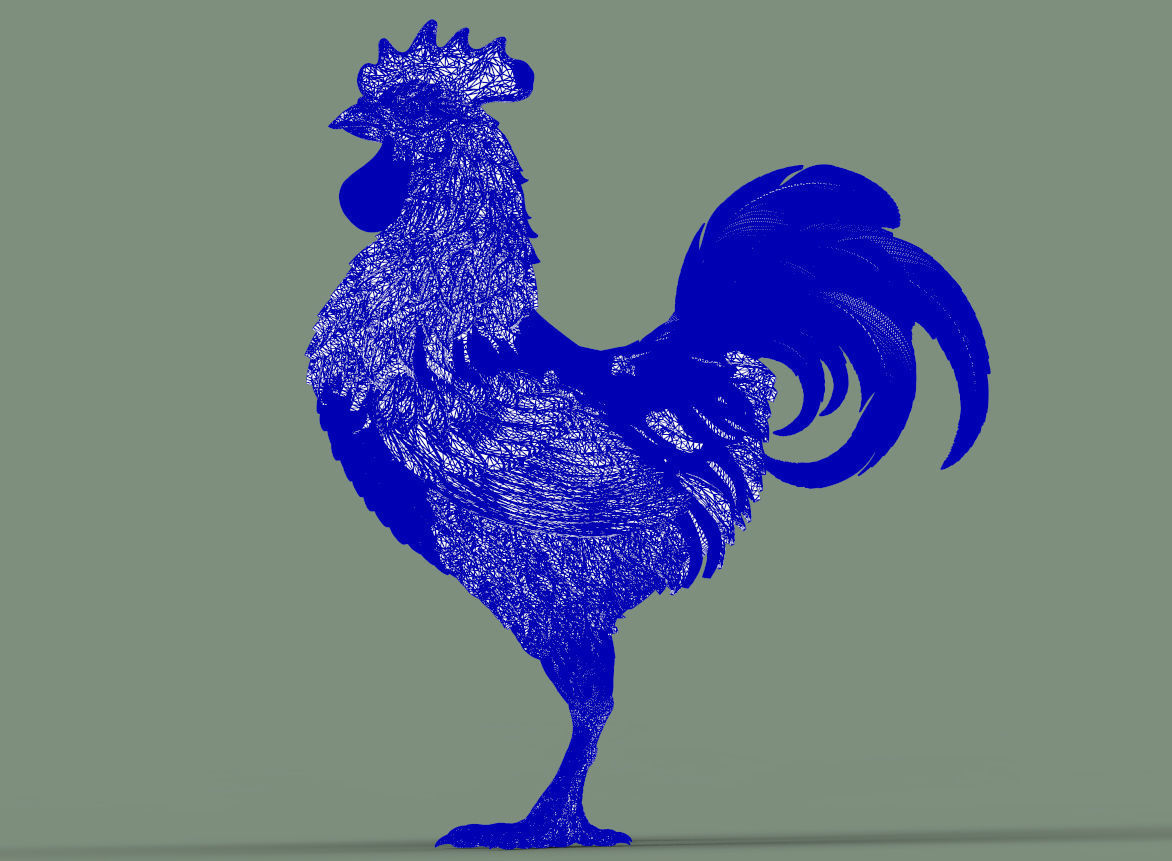 rooster 3D print model_8