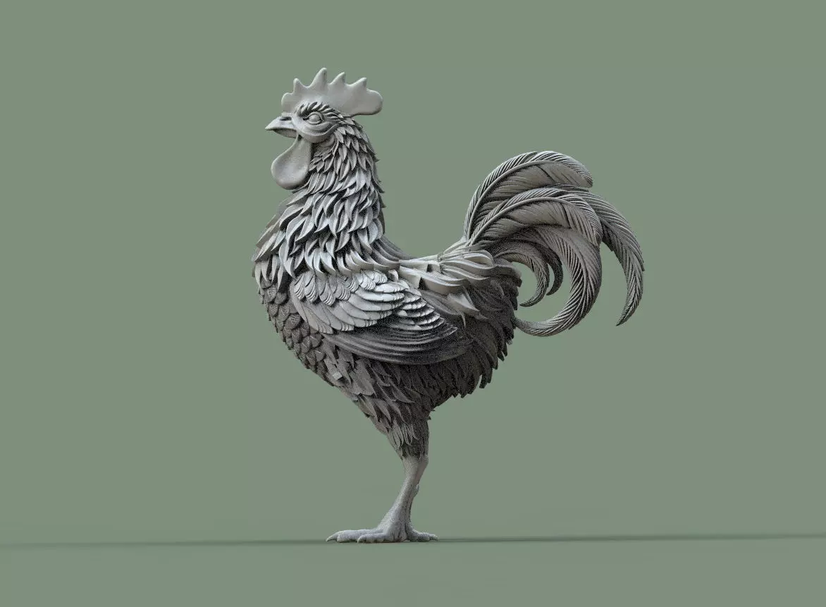 rooster 3D print model_0