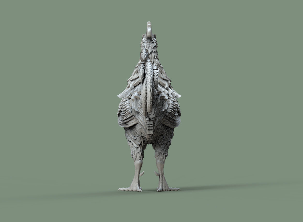 rooster 3D print model_6