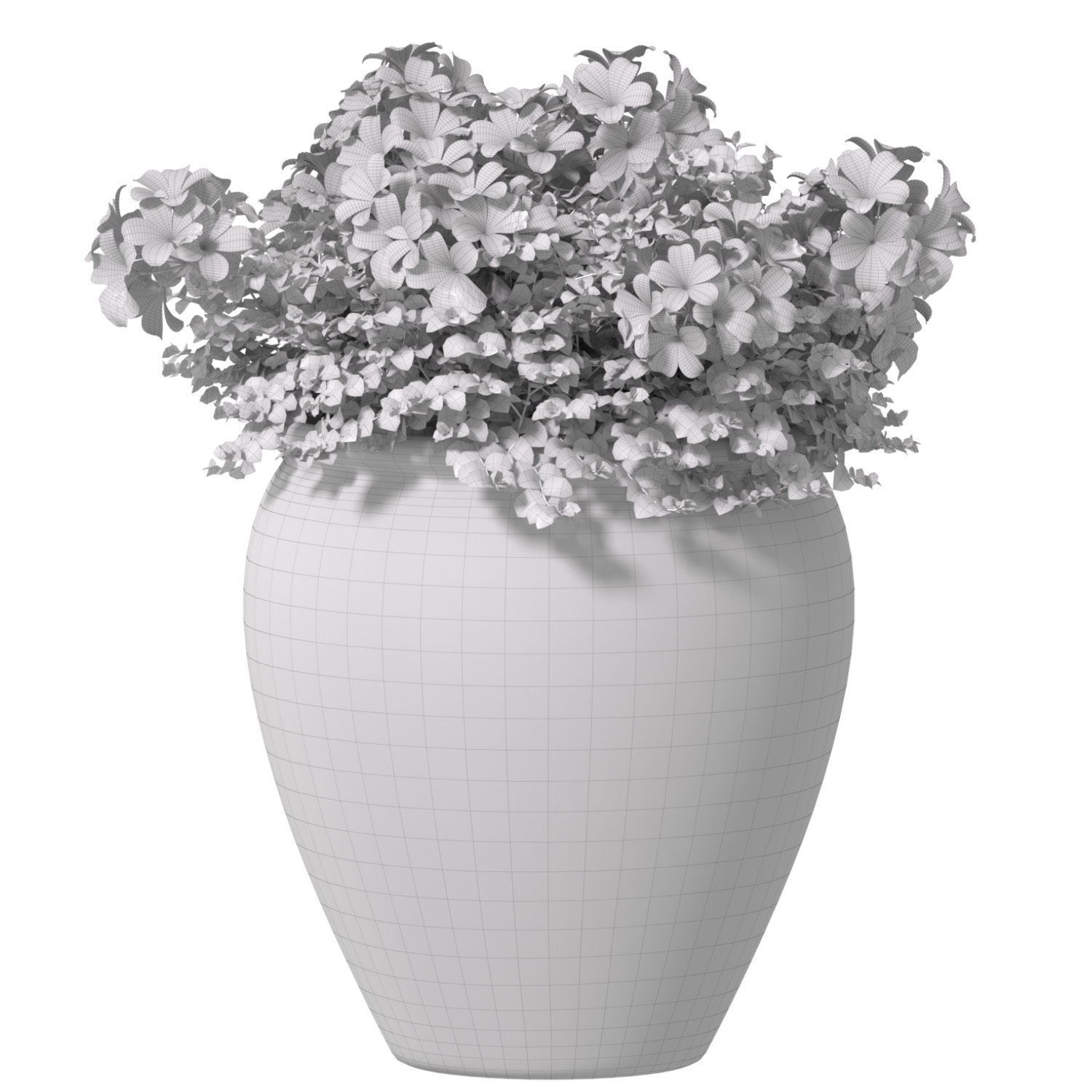 Garden Flowers Container Pot Plant 3D model_2