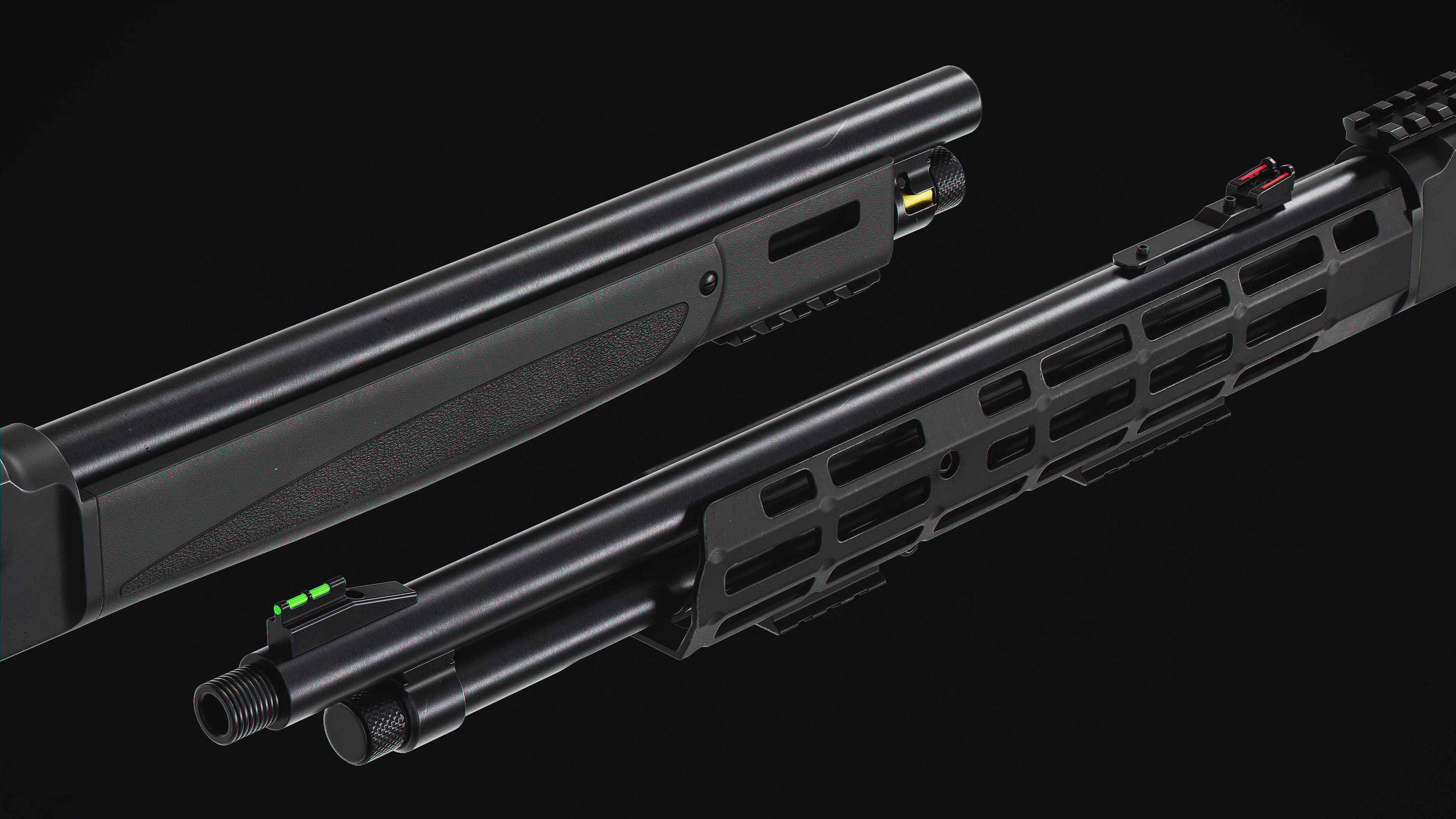 Model X lever action rifle Low-poly 3D model_6