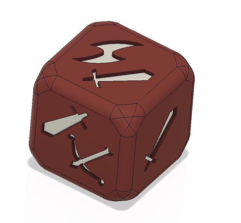 Summoner Wars 2nd edition  dice 3D print model_1