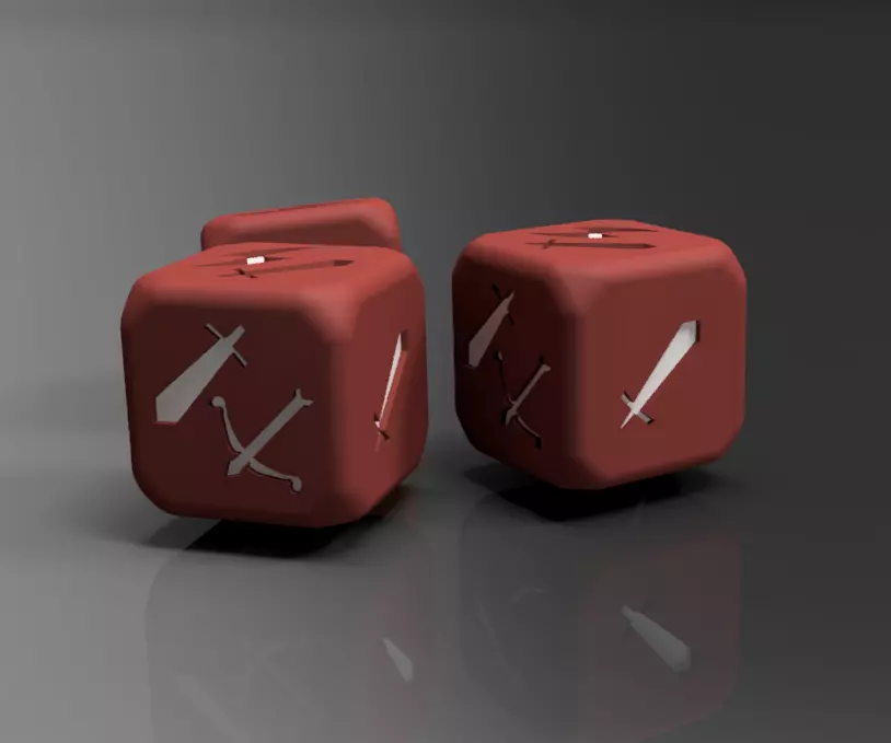 Summoner Wars 2nd edition  dice 3D print model_0