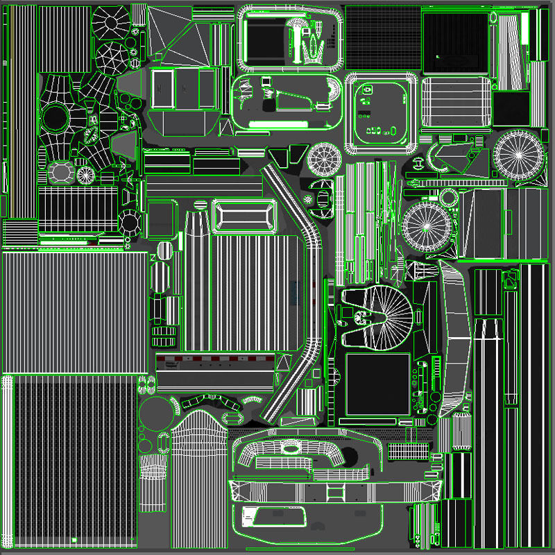 Peterbilt 377 refrigerated trailer Low-poly 3D model_46