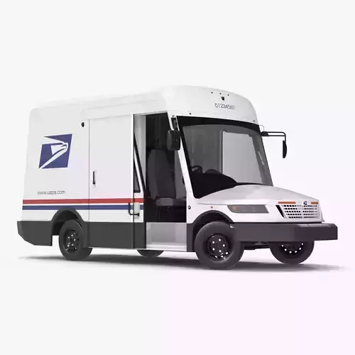 US Mail Truck Next Generation Rigged 3D model