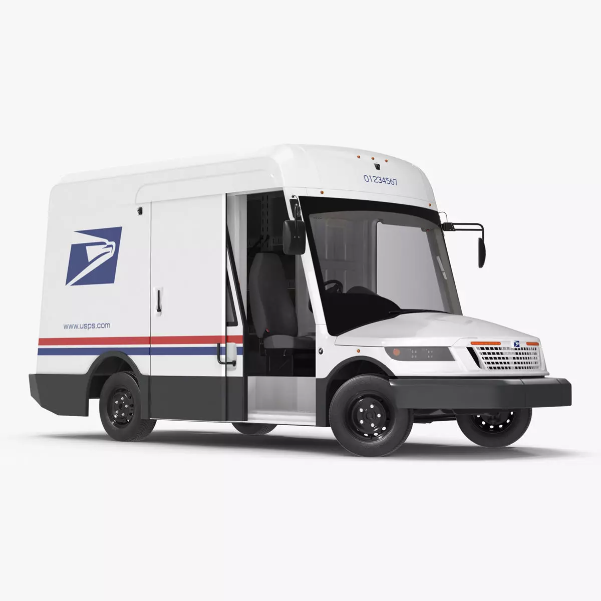 US Mail Truck Next Generation Rigged 3D model