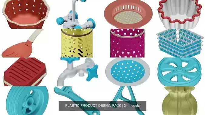PLASTIC PRODUCT DESIGN PACK 3D Model Collection