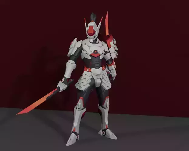 samurai mecha 3D model