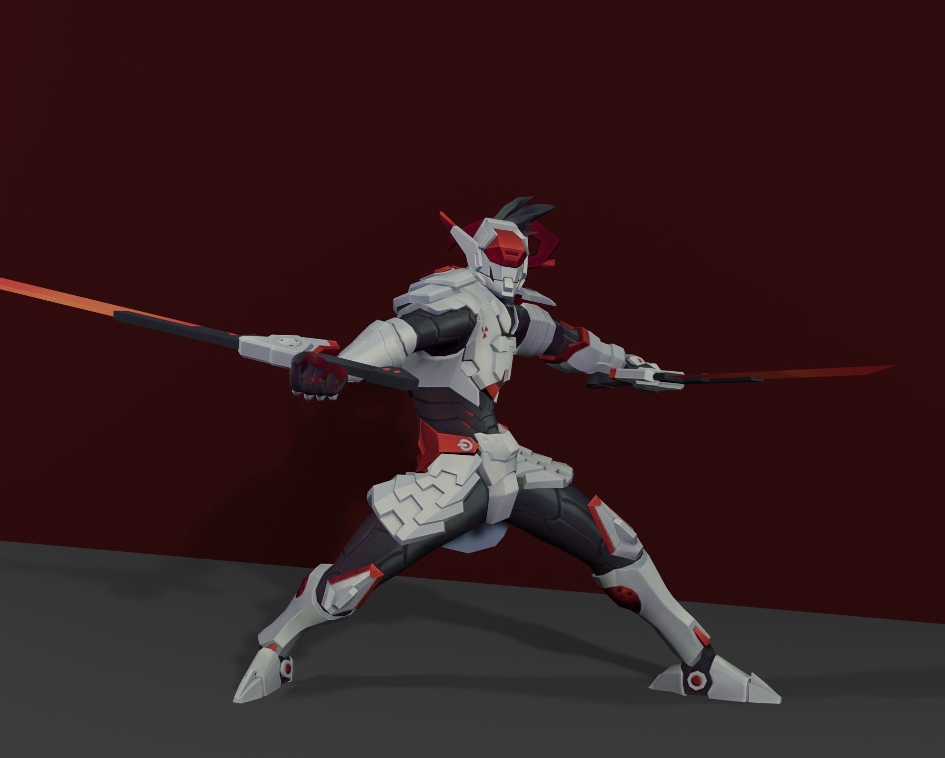 samurai mecha 3D model_1