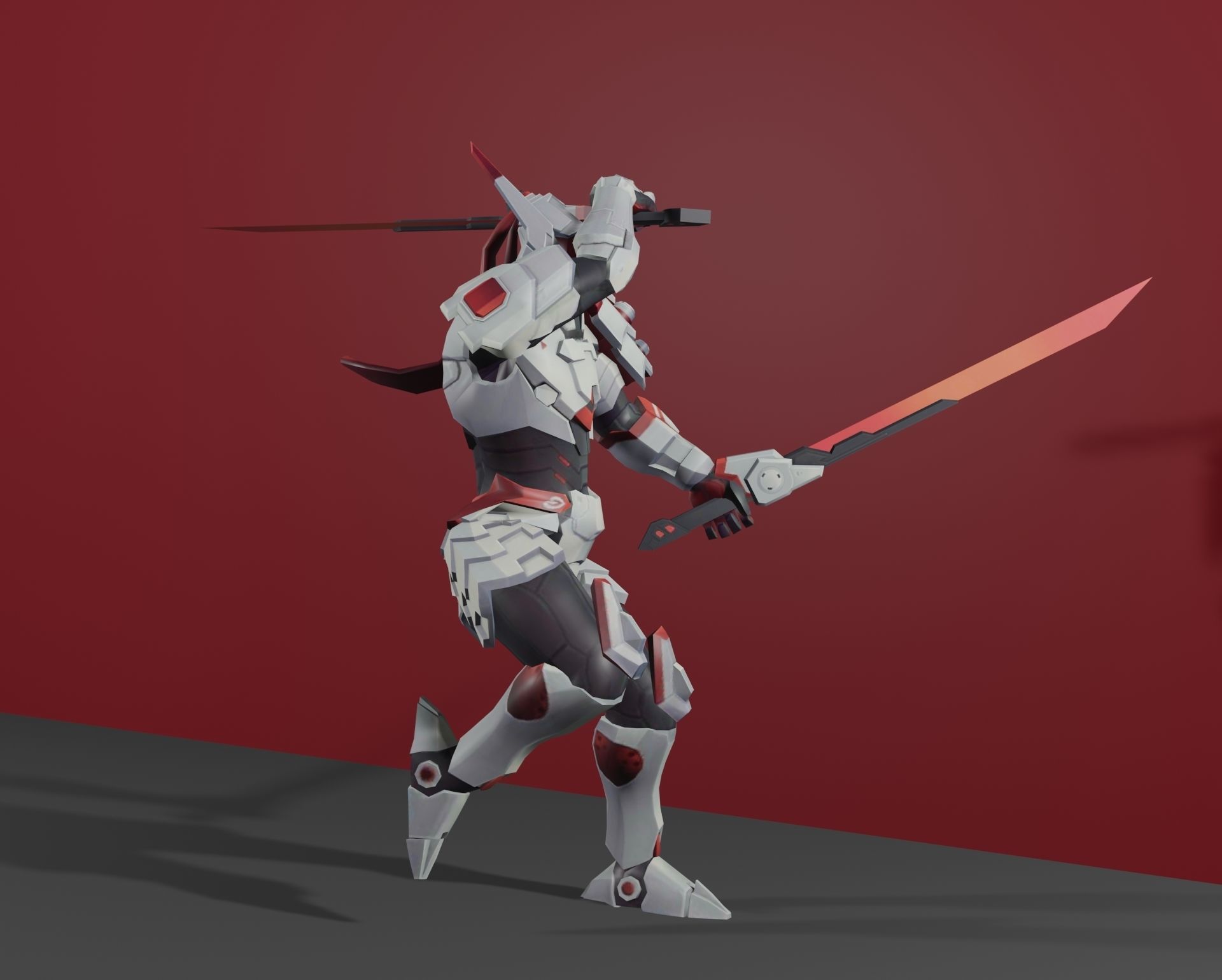 samurai mecha 3D model_3