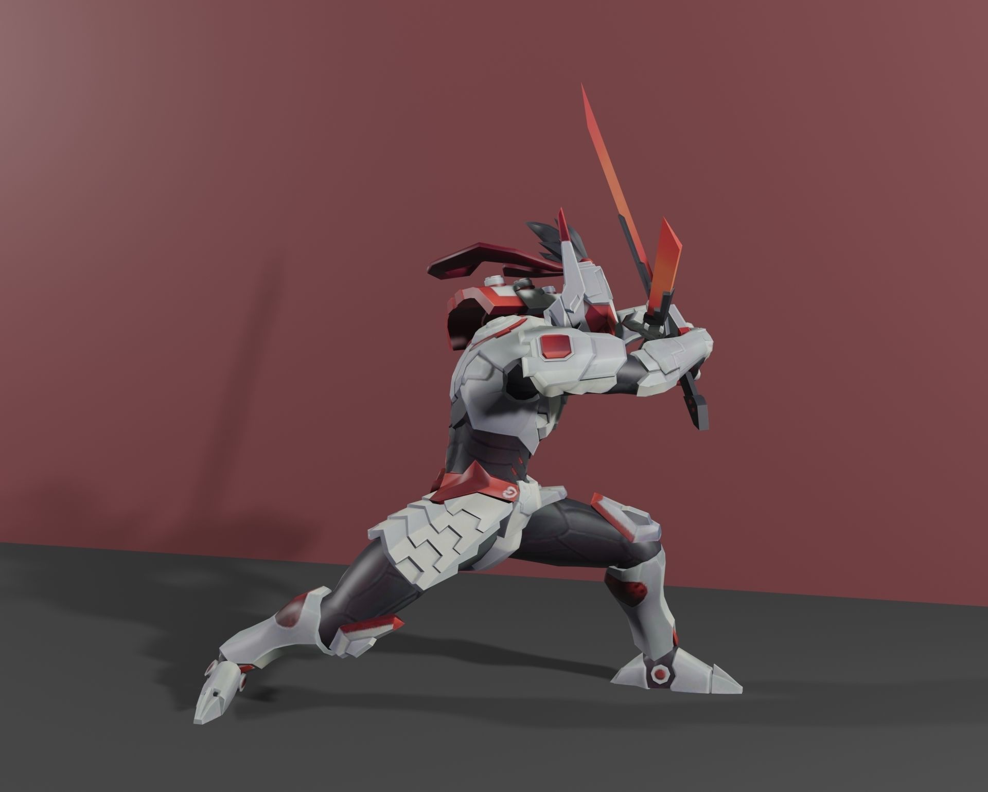 samurai mecha 3D model_2