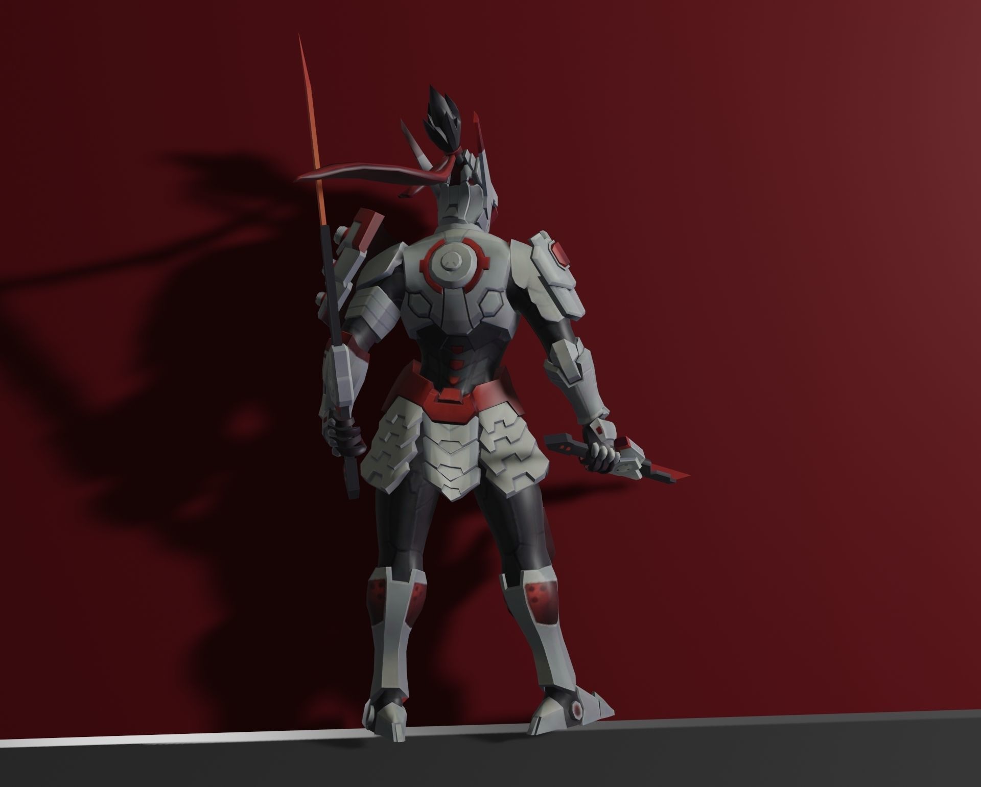 samurai mecha 3D model_4