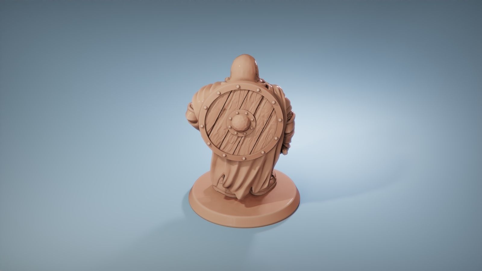 Dwarf cleric fighter 33 mm tabletop miniature 3D print model_8