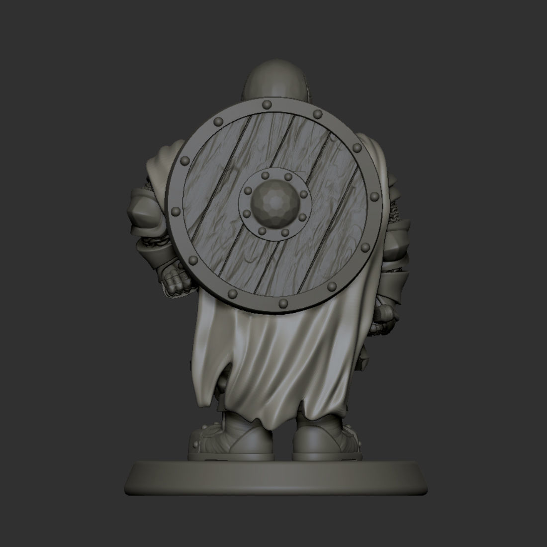 Dwarf cleric fighter 33 mm tabletop miniature 3D print model_12