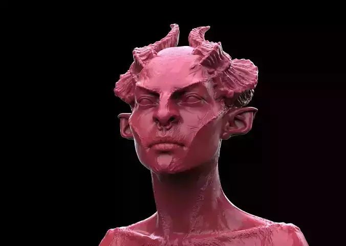 Succubus Bust -2 3D print model
