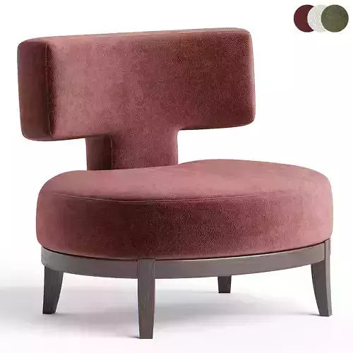 PASSIONE Upholstered velvet easy chair 3d model