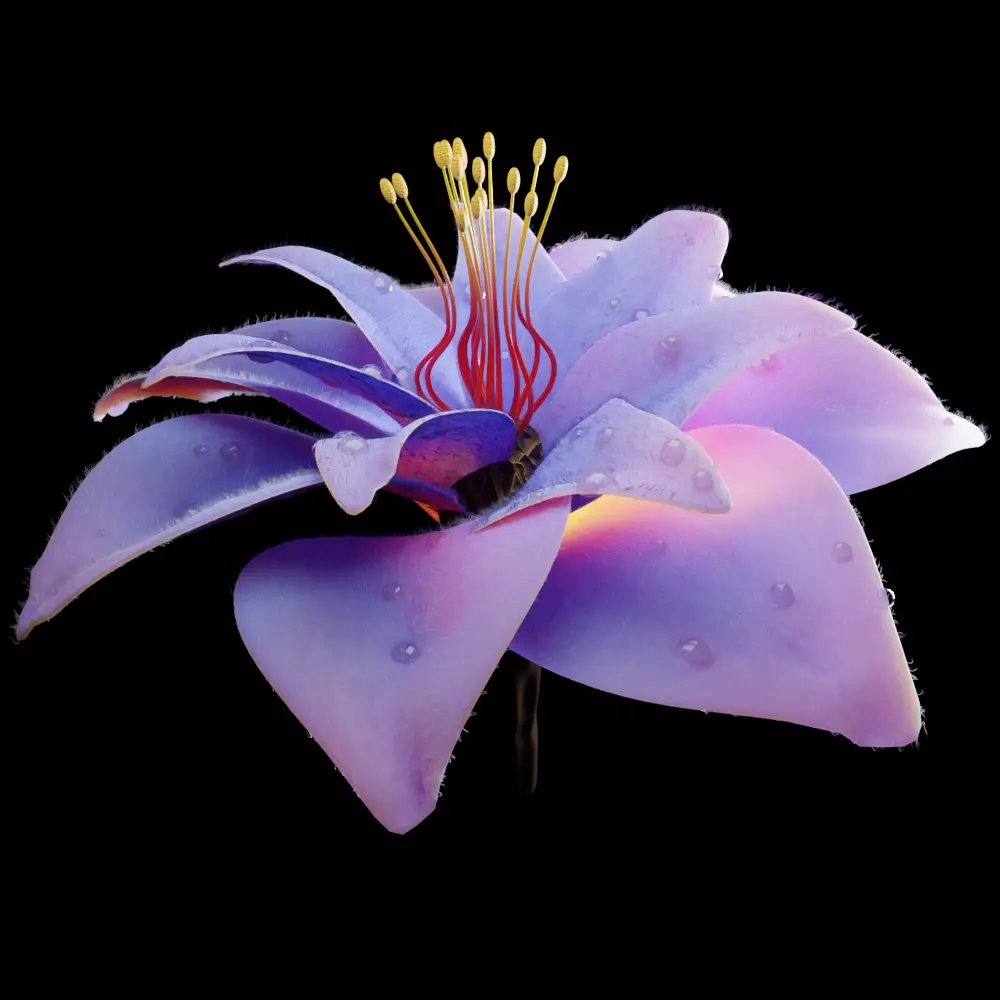 Unique Flower 01 3D model